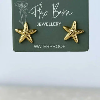 Tarnish Resistant Starfish Studs