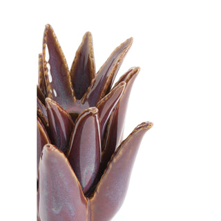 Cactus Dark Purple Candle Holder Lrg