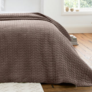 Attica Velvet Chocolate Bedspread