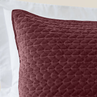 Attica Velvet Burgundy Pillowsham Pair