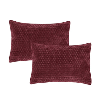 Attica Velvet Burgundy Pillowsham Pair