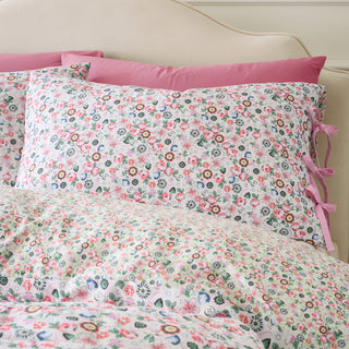 Pearly Queen Ditsy Pink Super King Duvet Cover Set