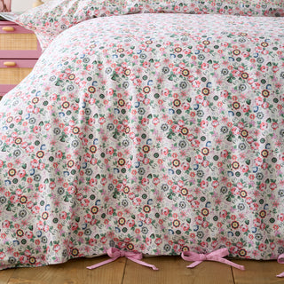 Pearly Queen Ditsy Pink Super King Duvet Cover Set