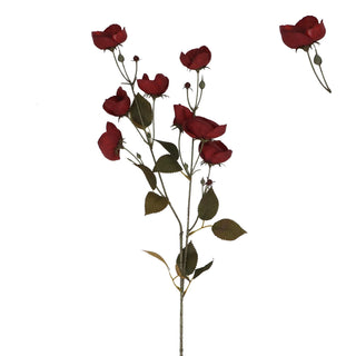 Burgundy Poppy Flower 78cm