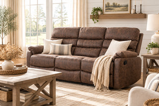 Taylor 3 Seater Recliner Antique Brown Leather Air