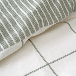 Brushed Regal Check Single Duvet Set Green
