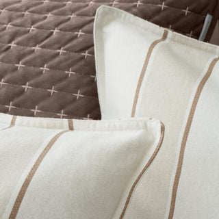 Brushed Regal Stripe Double Duvet Set Natural