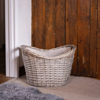 Greenham Wicker Washing Basket Sml