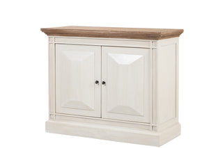 Devon 2 Door Chest - Rustic White /Oak Wash