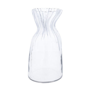 Clear Scrunch Glass Vase 30.5cm