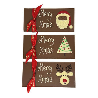 Fairtrade Assorted Merry Christmas Chocolate Bar 80g