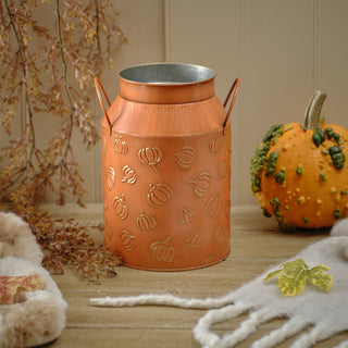 Embossed Metal Pumpkin Milk Urn