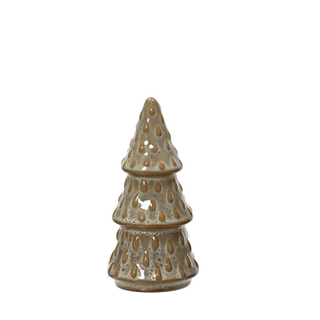 Green Three Teir Embossed Christmas Tree 15cm
