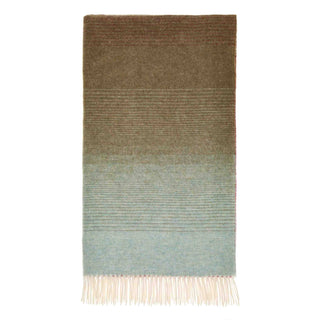 Ombre Stripe Pink & Khaki Throw
