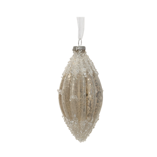 Winter White Antique Finish with Beading Finial