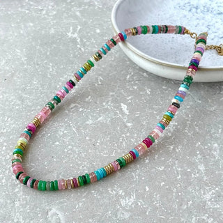 Multi-Colour Stone Beaded Necklace