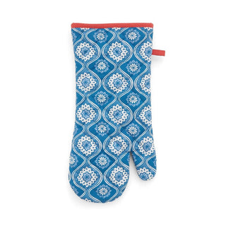 Achill Single Oven Glove Blue/Red