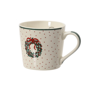 Polkadot with Christmas Wreath Mug