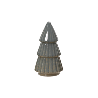 Green Ribbed Christmas Tree 10cm