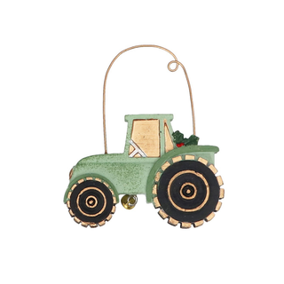 Green Tractor Resin Tree Decoration
