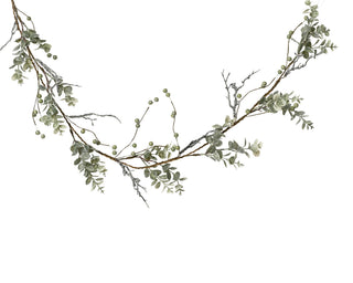 Icy Green Berries on Eucalyptus Branch Garland