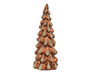 Bronze with Gold Glitter Chirstmas Tree Ornament