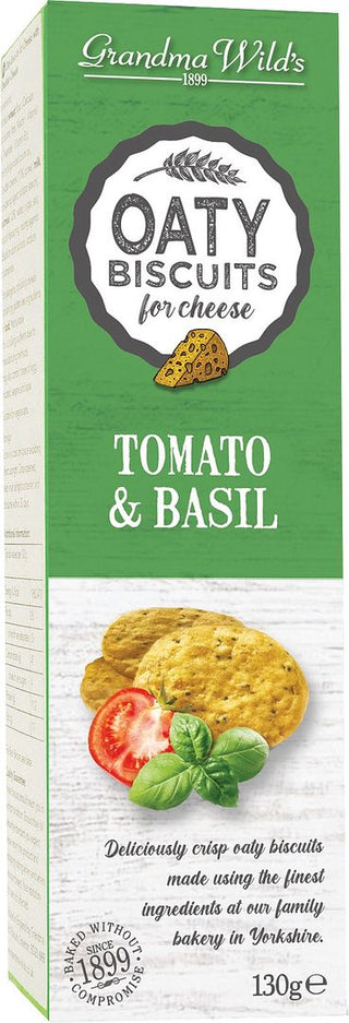 Mature Cheddar Tomato & Basil Oaty Biscuits 130g