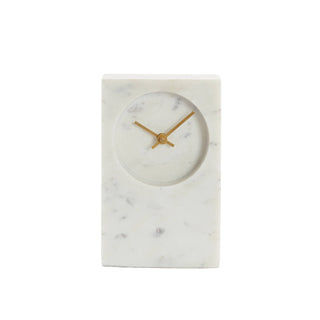 Destina White Marble Clock