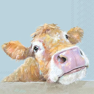 Cow Bella Light Blue Napkins