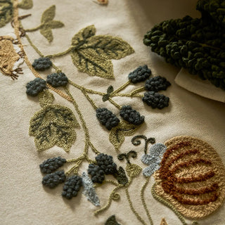 Autumn Forage Embroidered Table Runner