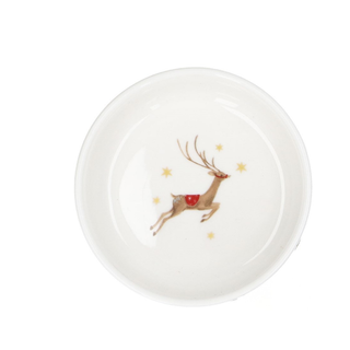 Nostalgia Sleigh Reindeer Bone China Mini Bowl