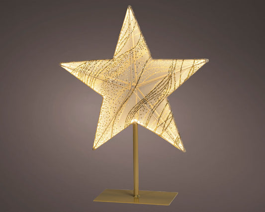 LED Fabric Star on Stand Ornament 50cm