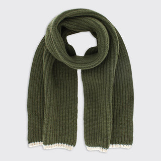 Men's Ribbed Scarf Khaki