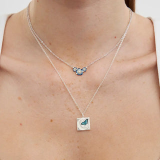 Larkspur Choker Necklace in Silver