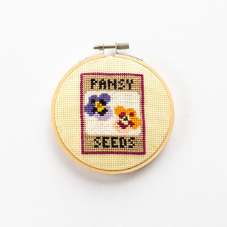 Beginner Pansy Seeds Cross Stitch Kit
