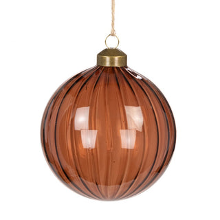 Glass Brown Cora Bauble 10cm