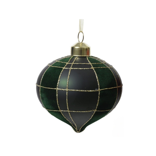 Matt Green Gold Check with Velvet Onion