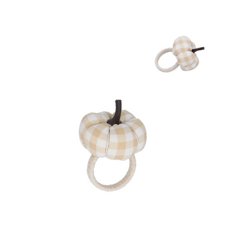 Cream Fabric Pumpkin Napkin Ring