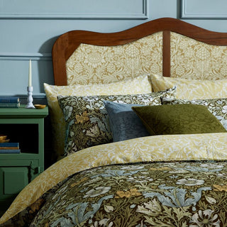 Compton Super King Duvet Cover Set, Olive Green