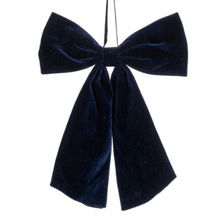 Velvet Navy Bow 31cm