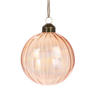 Glass Beige Amora Bauble 8cm