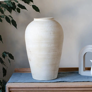 Langdale Large Terracotta Decorative Vase Off White