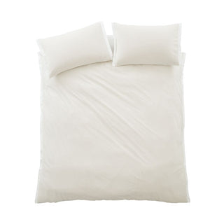 Seersucker Woven Stripe Natural Double Duvet Set