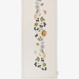 Autumn Forage Embroidered Table Runner