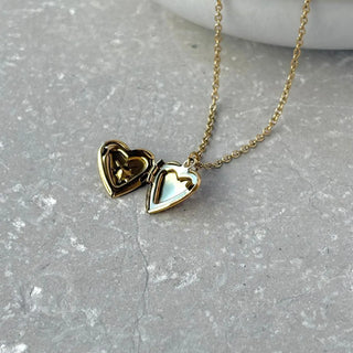 Tarnish Resistant Zirconia Heart Locket Necklace
