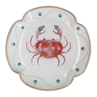 Crab Stoneware Fluted Plate 20cm
