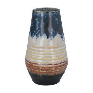 Blue Reactive Decorative Stoneware Floating Vase 23cm