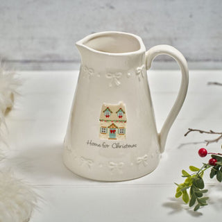 Holly Cottage Embossed Home For Christmas Jug