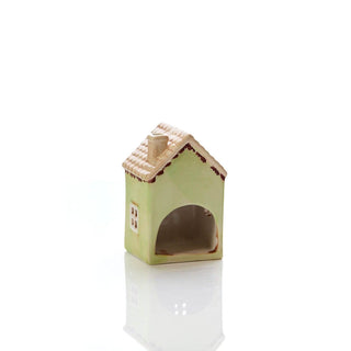 Ceramic Green House Tea Light Holder Sml