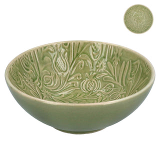 Country Flowers Green Small Bowl